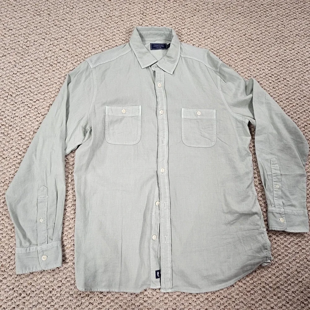 Vineyard Vines Mens Chambray Long Sleeve Button Down Shirt‎ Size L
